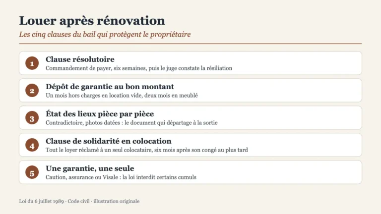 Louer un logement après rénovation : les cinq clauses du bail qui protègent le propriétaire